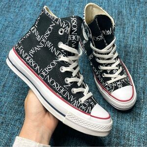 Converse x JW Anderson Grid Chuck Taylor All Star 70 Hi Sneakers in Black Size 7